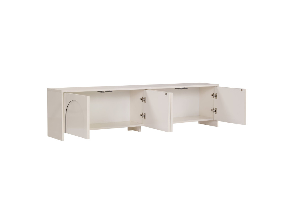 Mesa de TV em madeira "Aurelia" - 180 x 32 x 45 cm - Creme