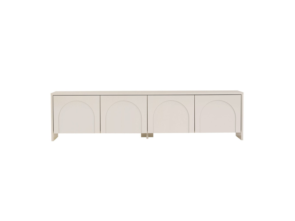 Mesa de TV em madeira "Aurelia" - 180 x 32 x 45 cm - Creme