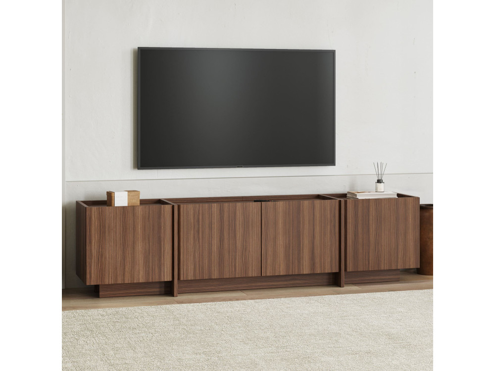 Suporte para televisor em madeira "Lowen" - 180 x 35 x 46 cm - Nogueira Milano