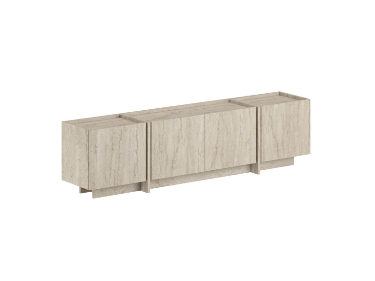 Suporte de TV em madeira "Lowen" - 180 x 35 x 46 cm - Travertino