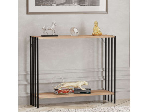 Consola de madeira "Verona" - 90 x 26 x 74 cm - pinho preto do Atlântico 2