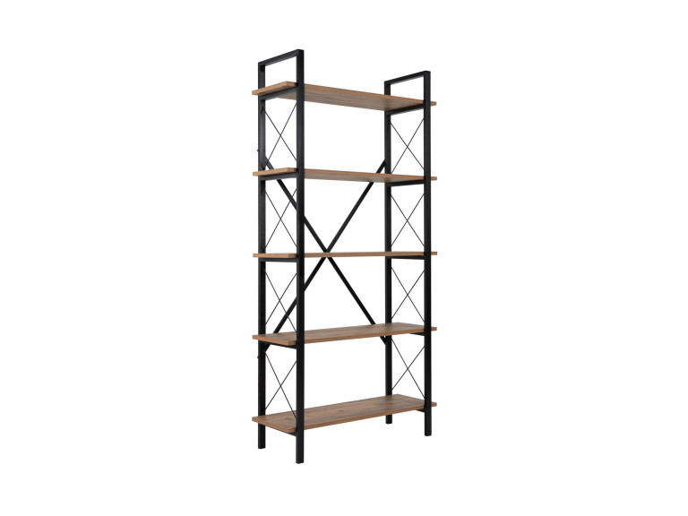 Estante de madeira "Elysian" - 90 x 33 x 180 cm - Atlantic PineBlack