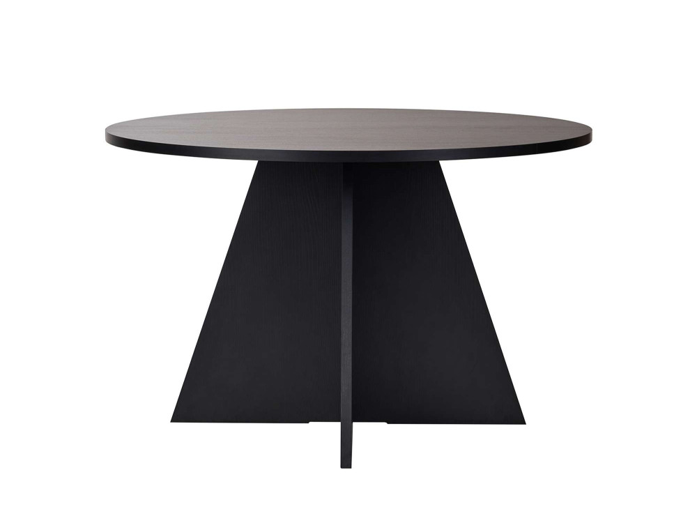 Mesa de jantar de madeira "Virella" - 120 x 120 x 75 cm - Madeira preta