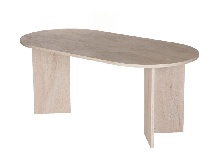 Mesa de jantar em madeira "Sablin" - 180 x 89 x 75 cm - Travertino