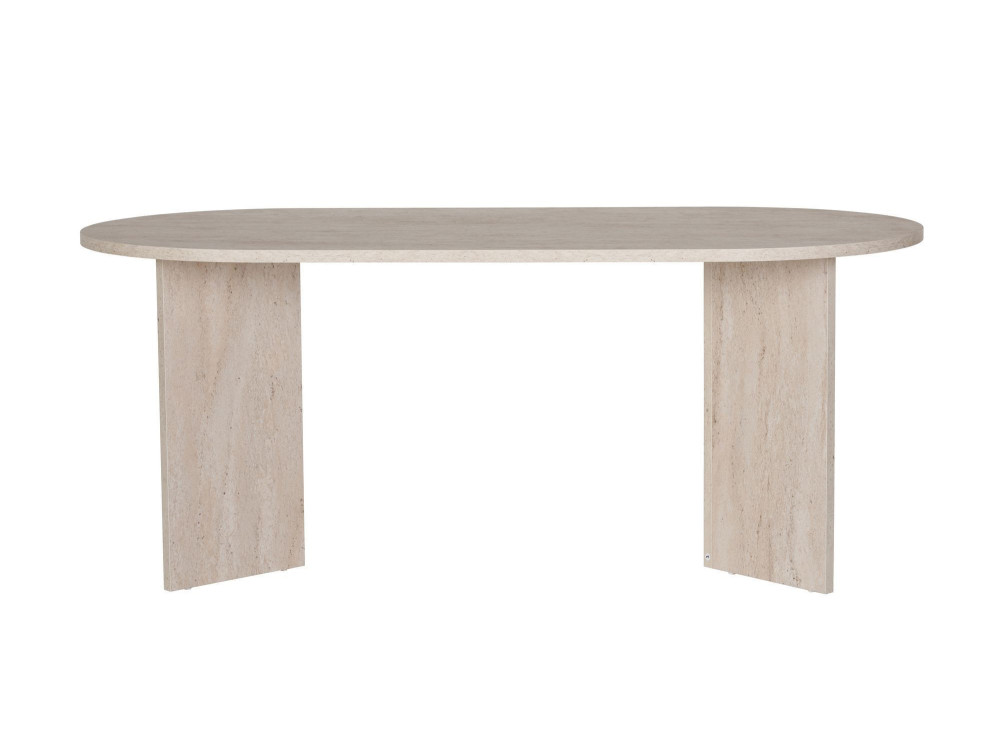 Mesa de jantar em madeira "Sablin" - 180 x 89 x 75 cm - Travertino