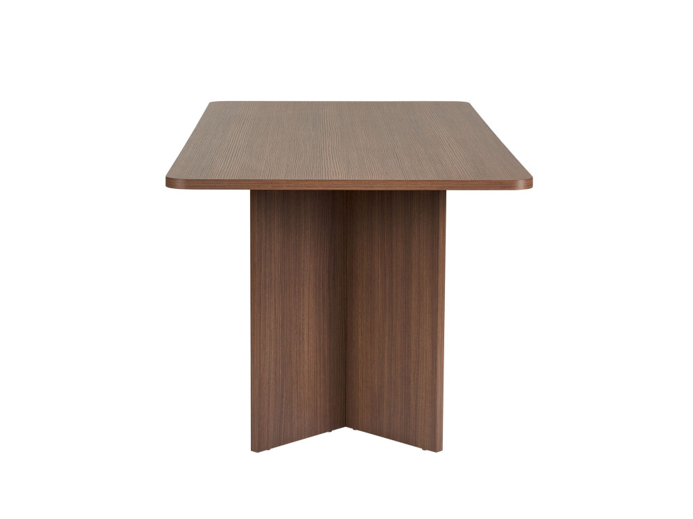 Mesa de jantar de madeira "Linza" 180 x 90 x 75 cm - Nogueira