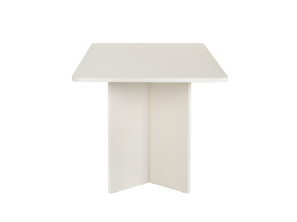Mesa de jantar de madeira "Linza" 180 x 90 x 75 cm - Madeira branca