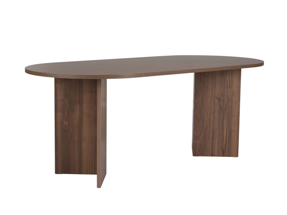 Mesa de jantar de madeira "Sabella" 200 x 90 x 75 cm - Nogueira