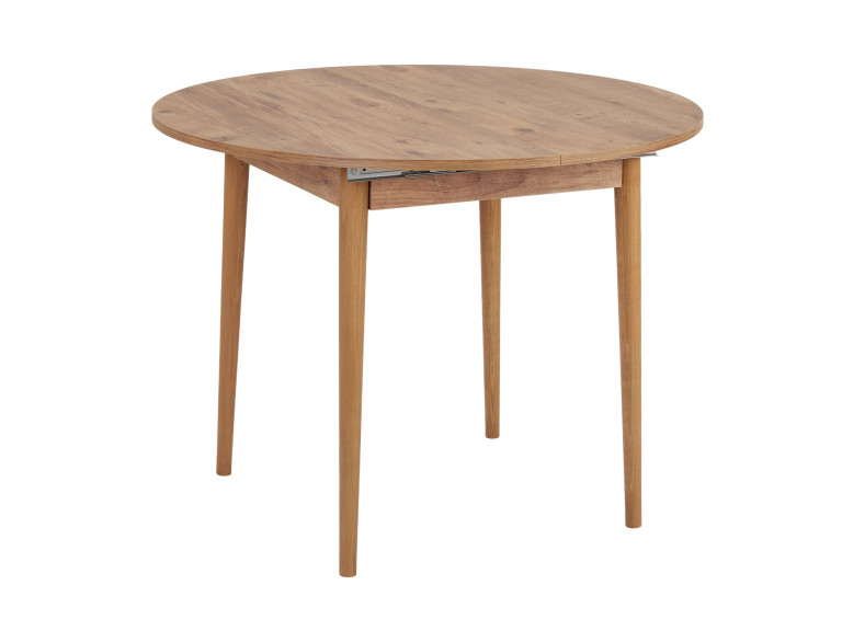Mesa de jantar extensível de madeira "Viona" 100 x 100 x 75 cm - Pinho Atlântico