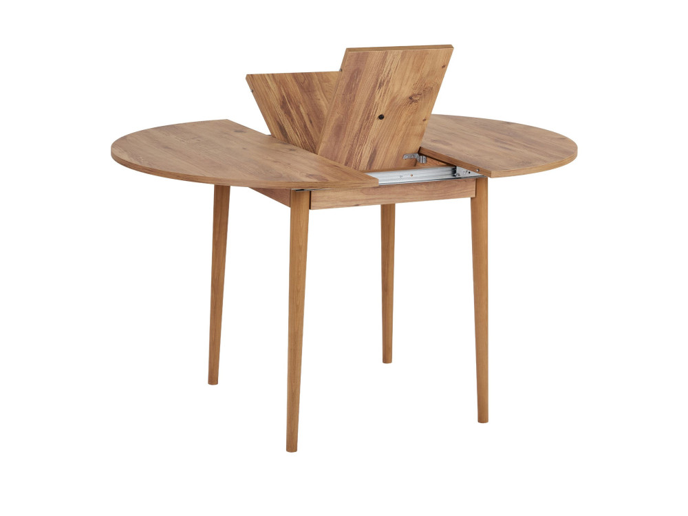 Mesa de jantar extensível de madeira "Viona" 100 x 100 x 75 cm - Pinho Atlântico