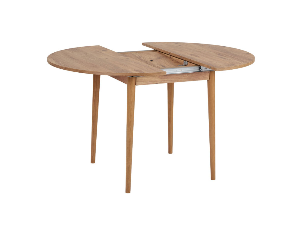 Mesa de jantar extensível de madeira "Viona" 100 x 100 x 75 cm - Pinho Atlântico