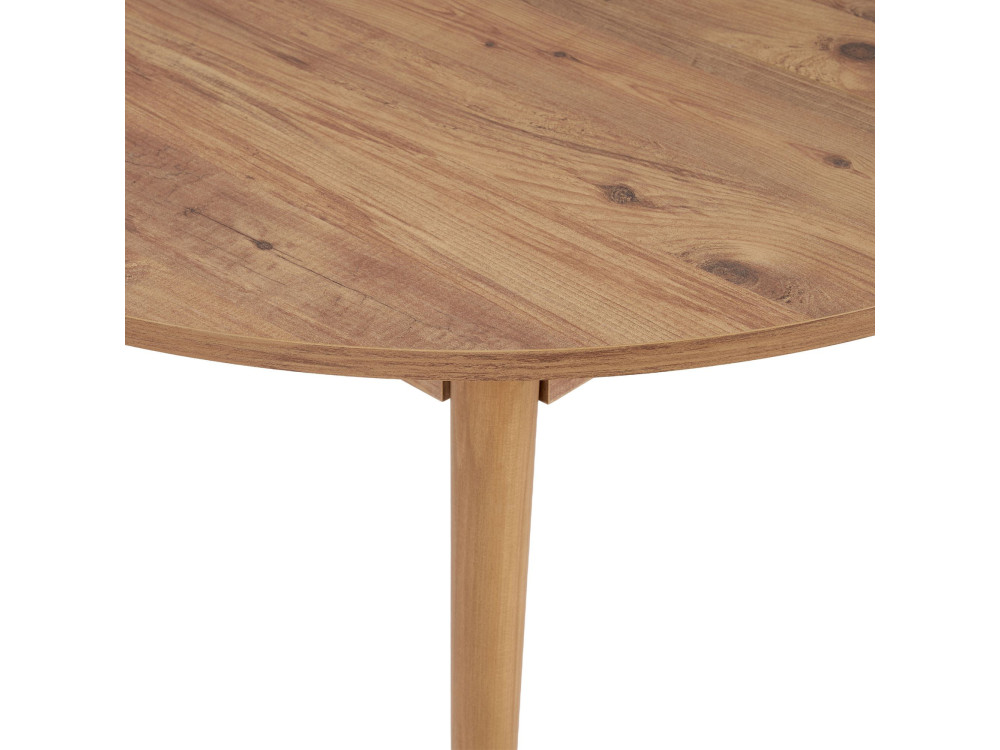 Mesa de jantar extensível de madeira "Viona" 100 x 100 x 75 cm - Pinho Atlântico