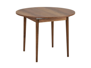 Mesa de jantar extensível de madeira "Viona" 100 x 100 x 75 cm - Nogueira Barok