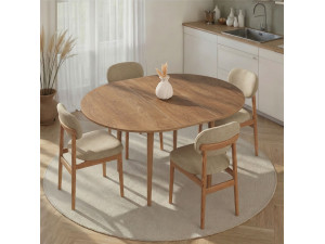 Mesa de jantar de madeira extensível "Viona" 100 x 100 x 75 cm - Le chêne de Kafka 2