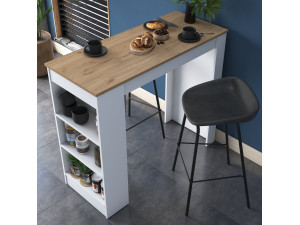 Mesa de jantar em madeira "Juan" - 120 x 50 x 100 cm - Castanho 2