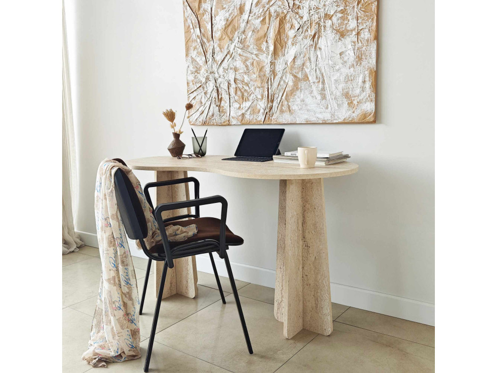 secretária de madeira "infinita" 120 x 60 x 75 cm - Travertino
