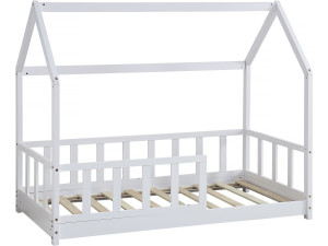 Cama cabine de madeira "Charlotte" - Branca - 80 x 160 cm -