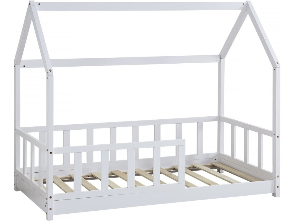 Cama cabine de madeira "Charlotte" - Branca - 80 x 160 cm -