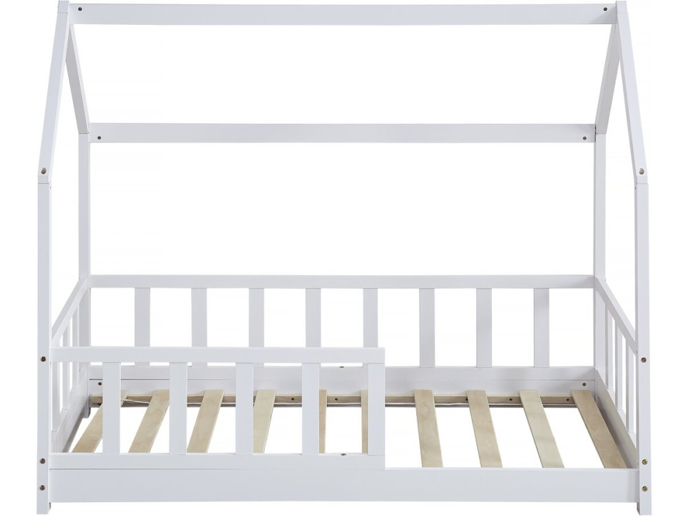 Cama cabine de madeira "Charlotte" - Branca - 80 x 160 cm -