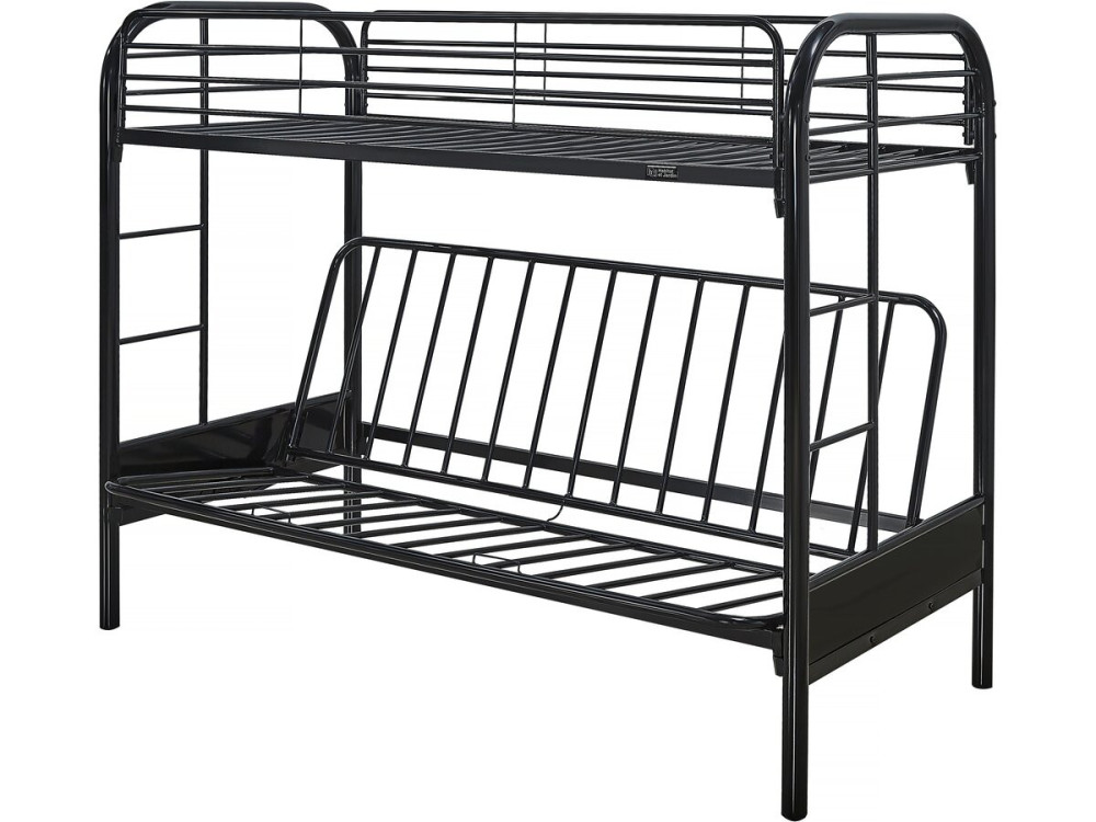 Cama mezanino "POLO" - 90 x 190 cm - Preto