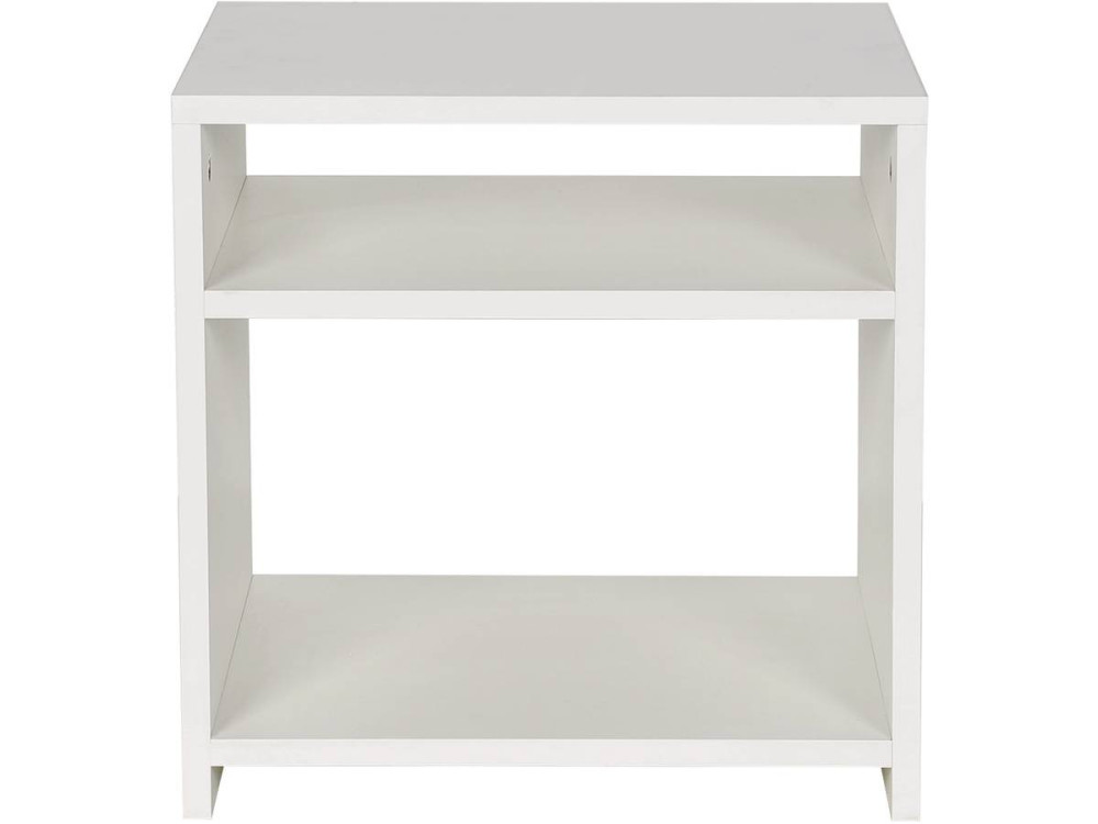 Mesa de cabeceira "York" 2 nichos - Branco