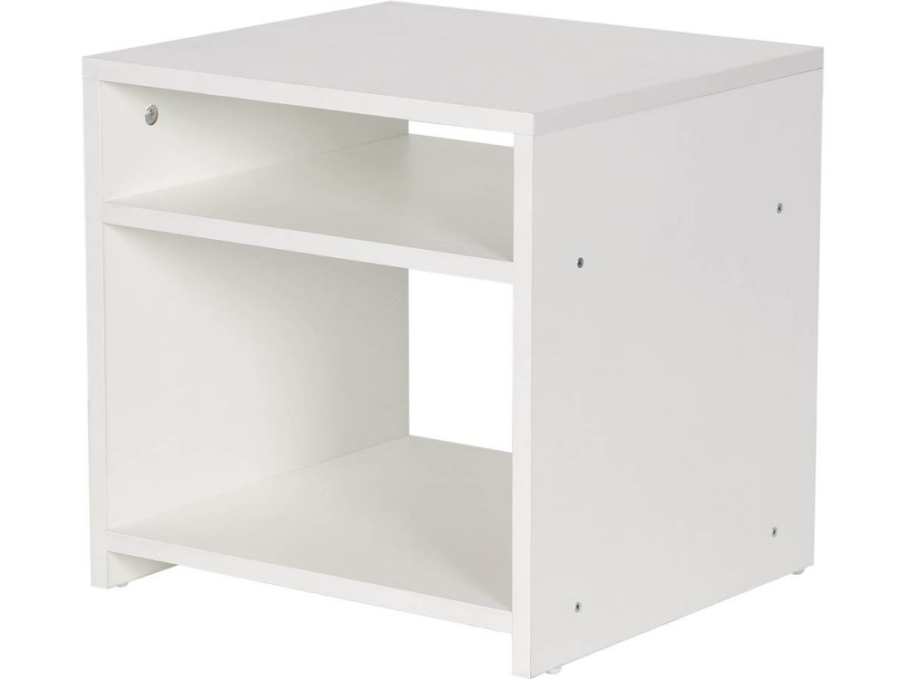 Mesa de cabeceira "York" 2 nichos - Branco