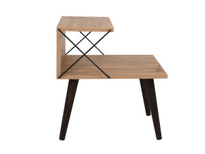 Mesa de cabeceira de madeira "Cross" 50 x 40 x 55 cm - Pinho