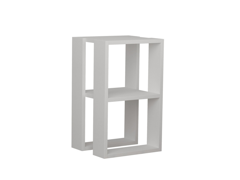 Mesa de cabeceira de madeira "Lonie" 30 x 30 x 55 cm - Branco