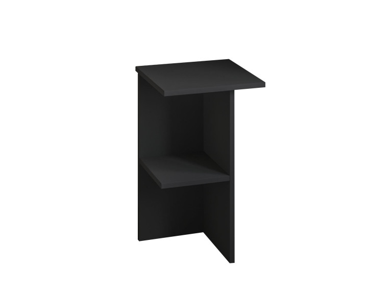 Mesa de cabeceira de madeira "Leray" - 36 x 36 x 60 cm - Cinzento antracite