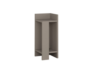 Mesa de cabeceira de madeira "Elos Right" - 25 x 27 x 60 cm - Castanho moca claro