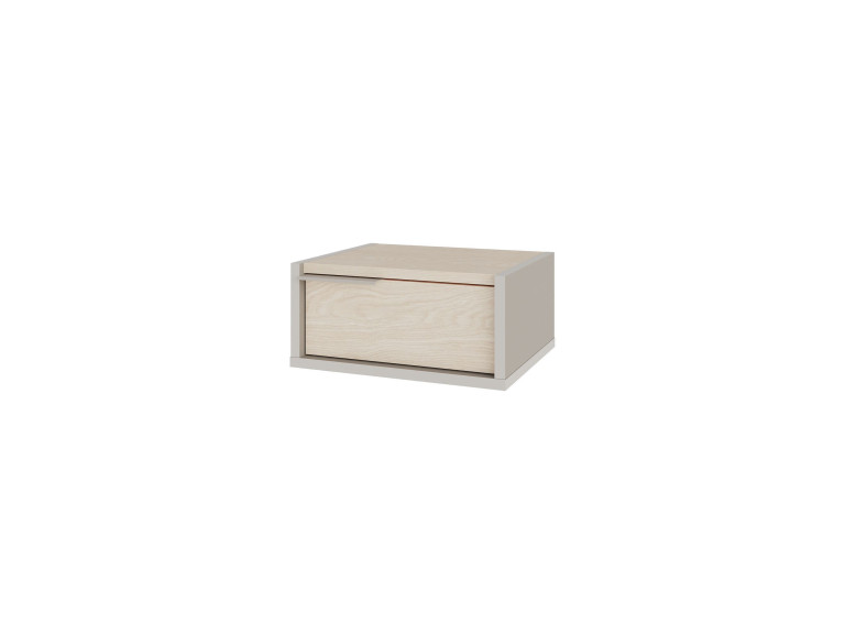 Mesa de cabeceira de madeira "Eco" para montagem na parede - 40 x 30 x 19 cm - Arenito