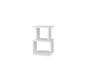 Mesa de cabeceira de madeira "Carter" - 30 x 30 x 49 cm - Branco