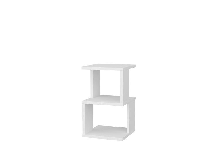Mesa de cabeceira de madeira "Carter" - 30 x 30 x 49 cm - Branco