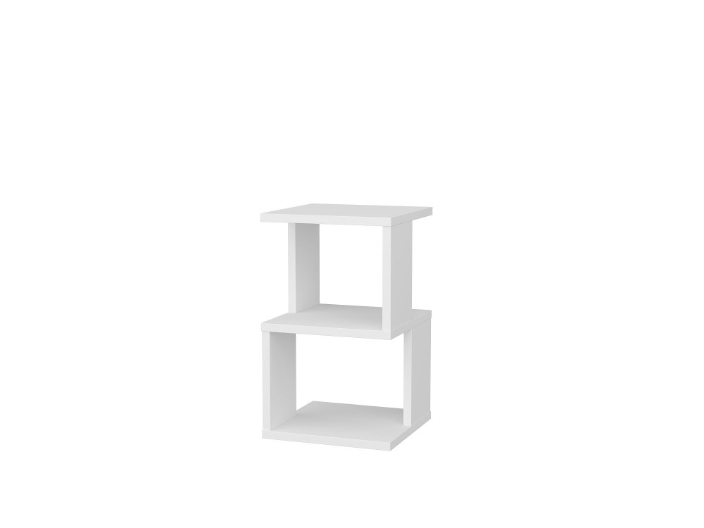 Mesa de cabeceira de madeira "Carter" - 30 x 30 x 49 cm - Branco
