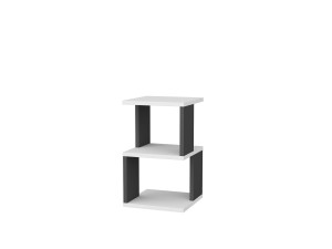 Mesa de cabeceira de madeira "Carter" 29,6 x 29,6 x 49,4 cm - Branco