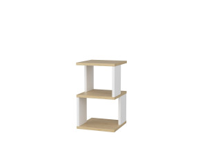 Mesa de cabeceira de madeira "Carter" 29,6 x 29,6 x 49,4 cm - Carvalho