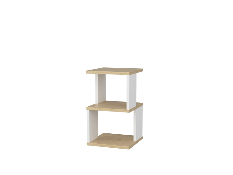 Mesa de cabeceira de madeira "Carter" 29,6 x 29,6 x 49,4 cm - Carvalho