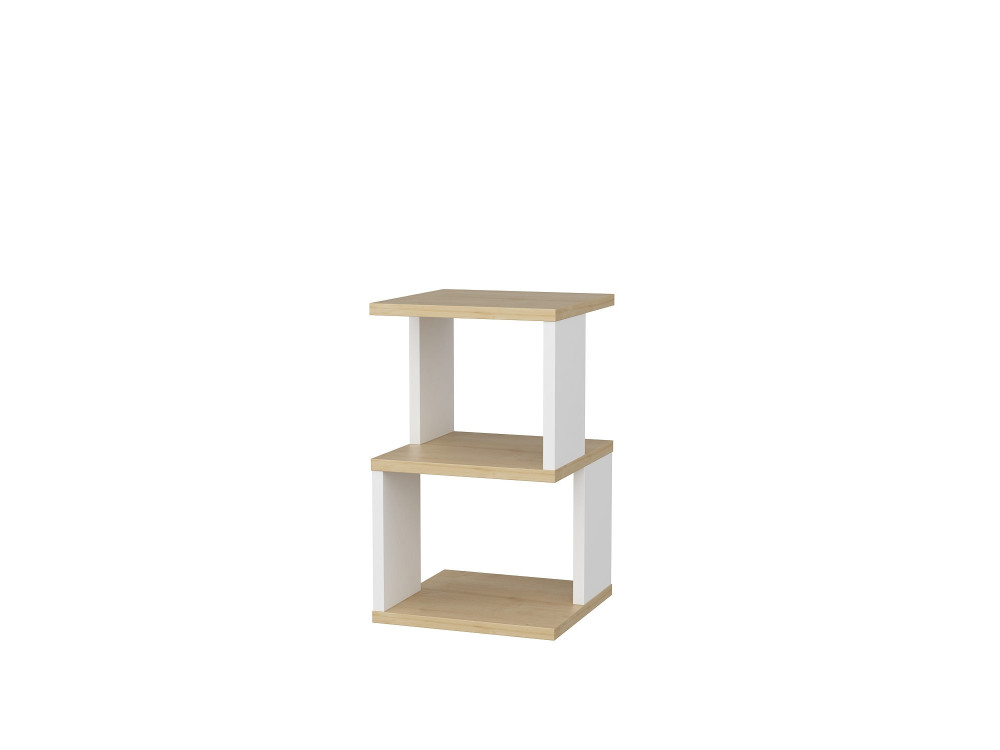 Mesa de cabeceira de madeira "Carter" 29,6 x 29,6 x 49,4 cm - Carvalho