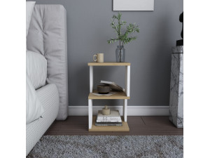 Mesa de cabeceira de madeira "Carter" 29,6 x 29,6 x 49,4 cm - Carvalho 2