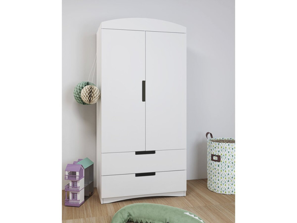 Armário de criança "Classic" - 175,5 x 90 x 52 cm - Branco