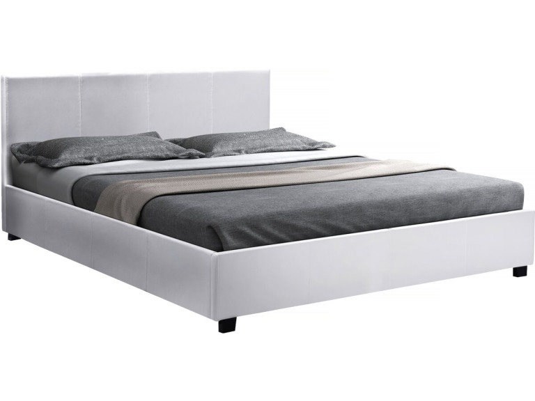 Cama de casal com baú "Carla" - 160 x 200 cm - Branco