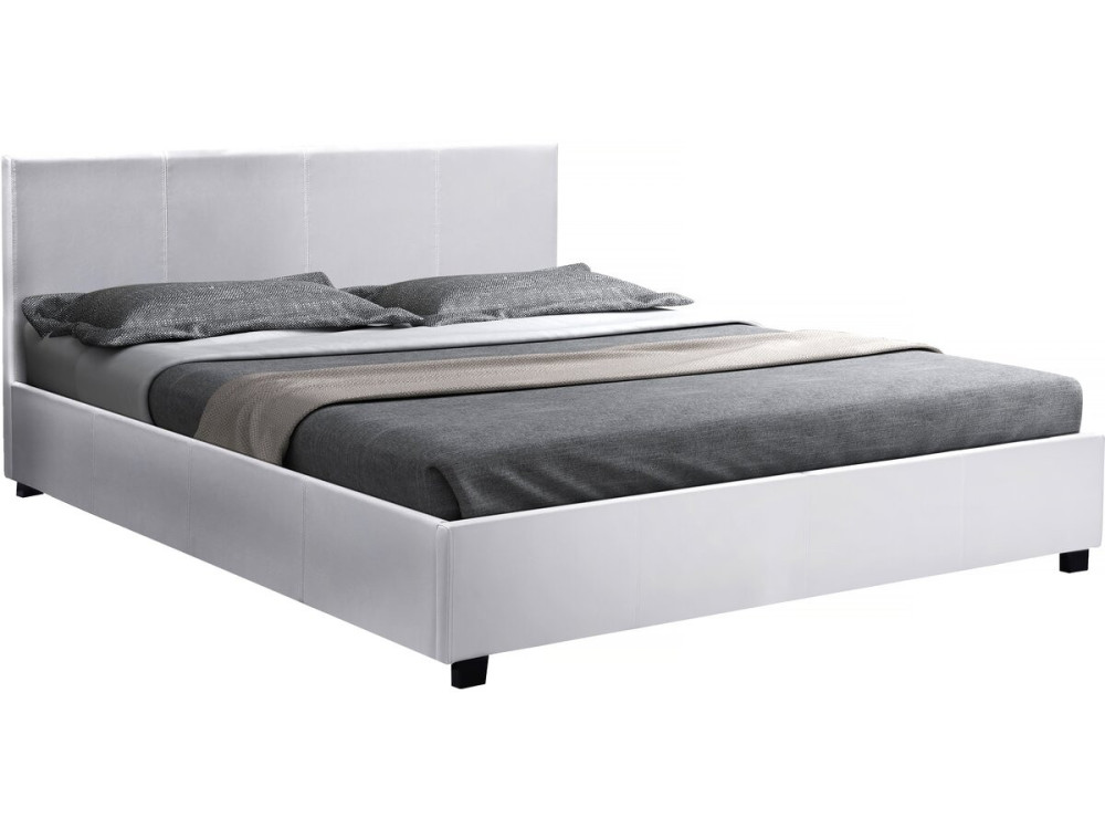 Cama de casal com baú "Carla" - 160 x 200 cm - Branco