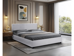 Cama de casal com baú "Carla" - 160 x 200 cm - Branco 2