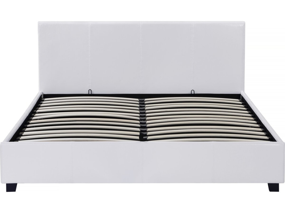 Cama de casal com baú "Carla" - 160 x 200 cm - Branco