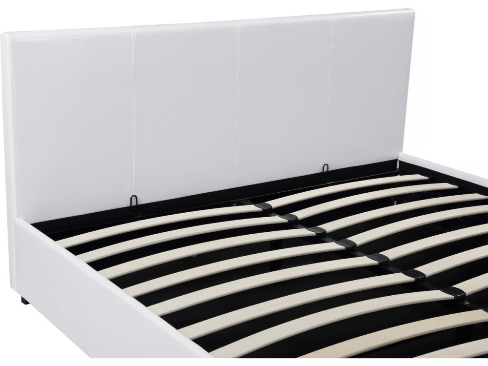 Cama de casal com baú "Carla" - 160 x 200 cm - Branco