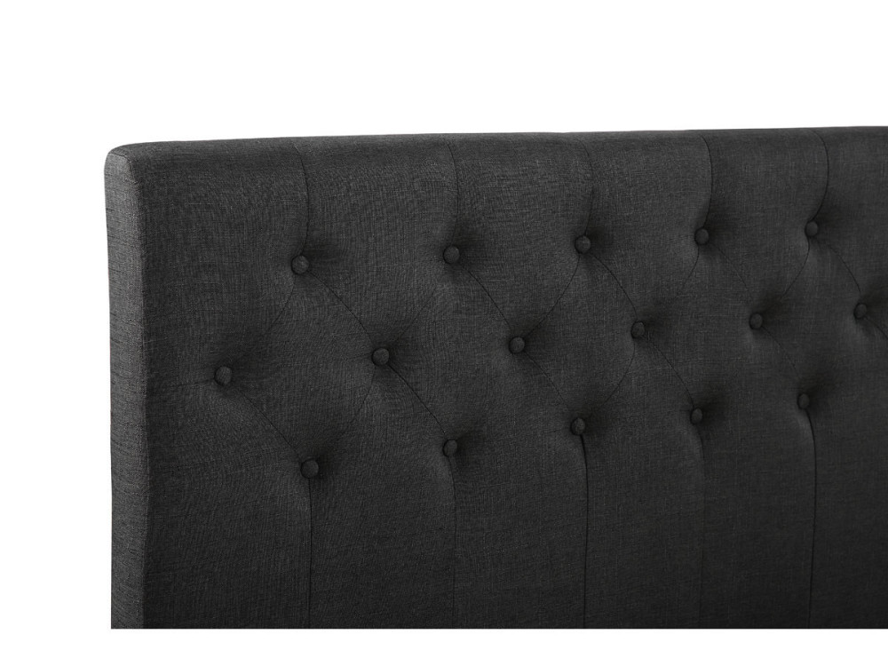 Cama "Emmy" - 160 x 200 cm - Cinza escuro -
