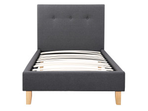 Cama "Elise" - 90 x 190 cm - Cinza escuro - 2