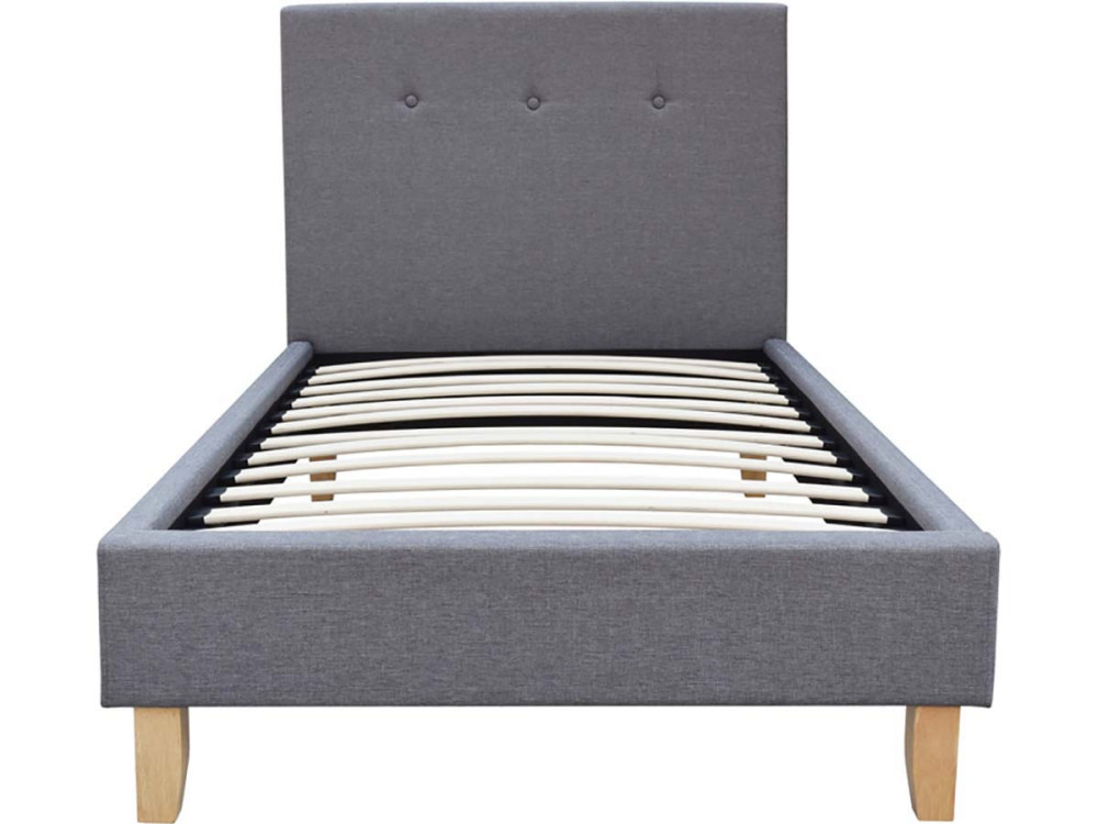 Cama "Elise" - 90 x 190 cm - Cinza
