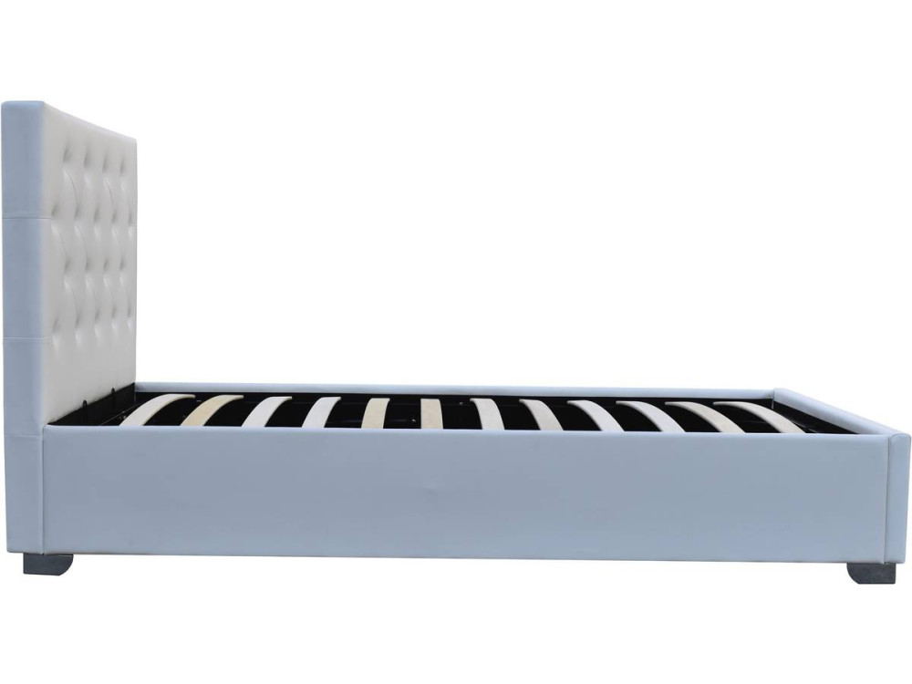 Cama de solteiro com baú "Tino" - 90 × 190 cm - Branco