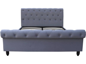 Cama de veludo “Godefroy” – 140 x 190 cm – Cinza 2